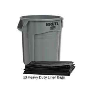 33 gallon trash bins w/ bags