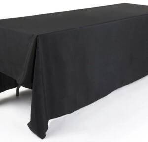 8 ft black table clothes